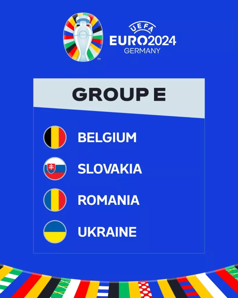 Bảng E EURO 2024
