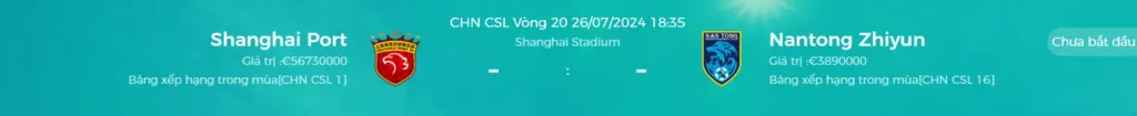 Shanghai SIPG vs Nantong Zhiyun